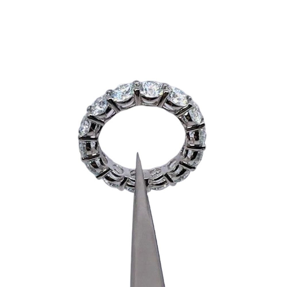 7 Ct Moissanite Diamond Eternity Ring Wedding Anniversary Band 5mm Iced Out - Picture 10 of 12